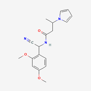 N-[cyano(2,4-dimethoxyphenyl)methyl]-3-(1H-pyrrol-1-yl)butanamide