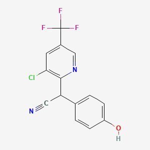 2-[3-Chloro-5-(trifluoromethyl)pyridin-2-yl]-2-(4-hydroxyphenyl)acetonitrile