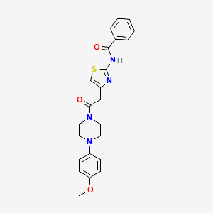 N-(4-(2-(4-(4-methoxyphenyl)piperazin-1-yl)-2-oxoethyl)thiazol-2-yl)benzamide