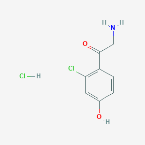 2-Amino-1-(2-chloro-4-hydroxyphenyl)ethanone;hydrochloride