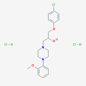 molecular formula C20H27Cl3N2O3 B2819044 1-(4-chlorophenoxy)-3-[4-(2-methoxyphenyl)piperazin-1-yl]propan-2-ol Dihydrochloride CAS No. 473268-05-2
