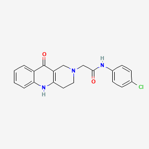 molecular formula C20H18ClN3O2 B2819046 N-(4-氯苯基)-2-(10-氧代-3,4-二氢苯并[b][1,6]萘噻啉-2(1H,5H,10H)-基)乙酰胺 CAS No. 1251612-24-4