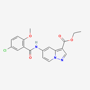 Ethyl 5-(5-chloro-2-methoxybenzamido)pyrazolo[1,5-a]pyridine-3-carboxylate