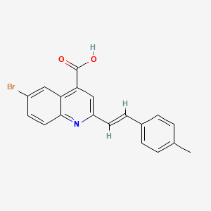 6-Bromo-2-[2-(4-methylphenyl)ethenyl]quinoline-4-carboxylic acid