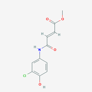 molecular formula C11H10ClNO4 B281906 Methyl 4-(3-chloro-4-hydroxyanilino)-4-oxo-2-butenoate 