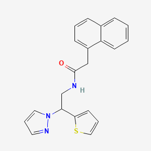 N-(2-(1H-pyrazol-1-yl)-2-(thiophen-2-yl)ethyl)-2-(naphthalen-1-yl)acetamide