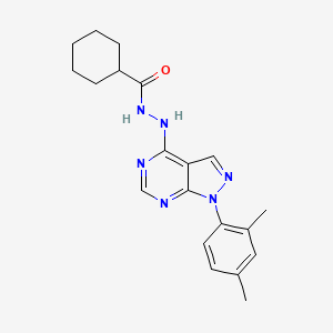 molecular formula C20H24N6O B2819073 N'-[1-(2,4-dimethylphenyl)-1H-pyrazolo[3,4-d]pyrimidin-4-yl]cyclohexanecarbohydrazide CAS No. 881083-08-5