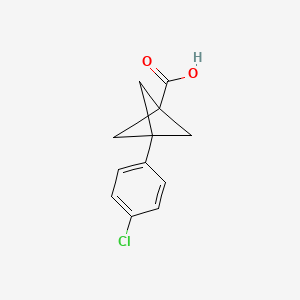 molecular formula C12H11ClO2 B2819083 3-(4-Chlorophenyl)bicyclo[1.1.1]pentane-1-carboxylic acid CAS No. 2252382-54-8