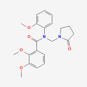 2,3-dimethoxy-N-(2-methoxyphenyl)-N-[(2-oxopyrrolidin-1-yl)methyl]benzamide