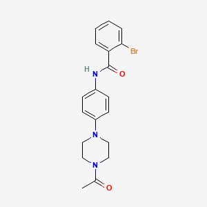 molecular formula C19H20BrN3O2 B2819093 N-[4-(4-acetylpiperazin-1-yl)phenyl]-2-bromobenzamide CAS No. 353760-76-6
