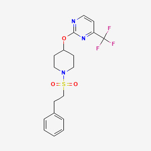 2-[1-(2-Phenylethylsulfonyl)piperidin-4-yl]oxy-4-(trifluoromethyl)pyrimidine