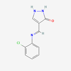 4-[(2-chloroanilino)methylene]-2,4-dihydro-3H-pyrazol-3-one