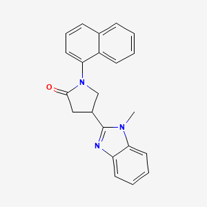 4-(1-methyl-1H-1,3-benzodiazol-2-yl)-1-(naphthalen-1-yl)pyrrolidin-2-one