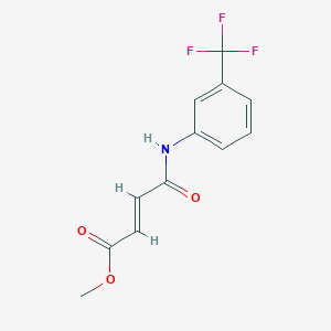 molecular formula C12H10F3NO3 B281910 Methyl4-oxo-4-[3-(trifluoromethyl)anilino]-2-butenoate 
