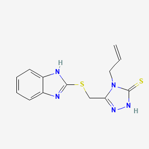 5-(Benzimidazol-2-ylthiomethyl)-4-prop-2-enyl-1,2,4-triazole-3-thiol