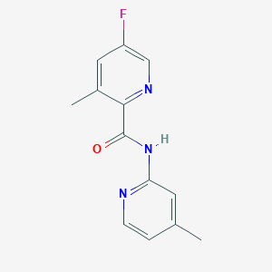 molecular formula C13H12FN3O B2819117 5-fluoro-3-methyl-N-(4-methylpyridin-2-yl)pyridine-2-carboxamide CAS No. 2415629-80-8