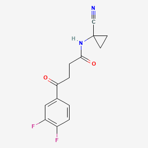 molecular formula C14H12F2N2O2 B2819118 N-(1-cyanocyclopropyl)-4-(3,4-difluorophenyl)-4-oxobutanamide CAS No. 1424542-02-8