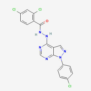 2,4-dichloro-N'-(1-(4-chlorophenyl)-1H-pyrazolo[3,4-d]pyrimidin-4-yl)benzohydrazide