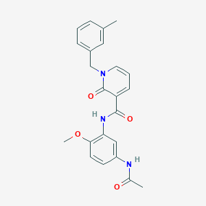 N-(5-acetamido-2-methoxyphenyl)-1-(3-methylbenzyl)-2-oxo-1,2-dihydropyridine-3-carboxamide