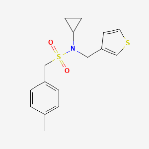 N-cyclopropyl-N-(thiophen-3-ylmethyl)-1-(p-tolyl)methanesulfonamide