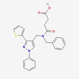 3-[benzyl({[1-phenyl-3-(thiophen-2-yl)-1H-pyrazol-4-yl]methyl})carbamoyl]propanoic acid