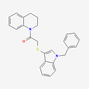 2-(1-benzylindol-3-yl)sulfanyl-1-(3,4-dihydro-2H-quinolin-1-yl)ethanone