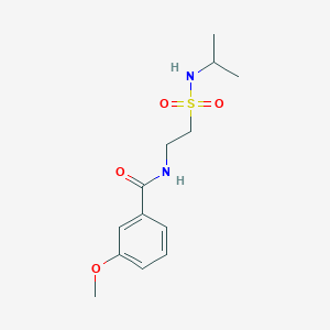 molecular formula C13H20N2O4S B2819133 N-(2-(N-异丙基磺酰基)乙基)-3-甲氧基苯甲酰胺 CAS No. 899738-96-6