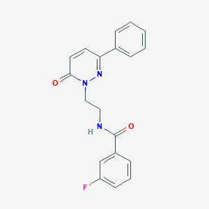 molecular formula C19H16FN3O2 B2819135 3-fluoro-N-(2-(6-oxo-3-phenylpyridazin-1(6H)-yl)ethyl)benzamide CAS No. 921528-02-1