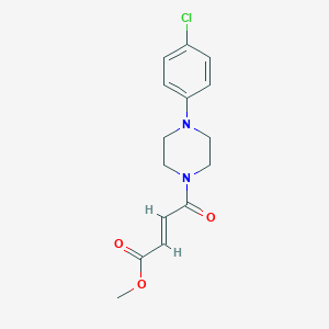 molecular formula C15H17ClN2O3 B281914 Methyl 4-[4-(4-chlorophenyl)-1-piperazinyl]-4-oxo-2-butenoate 