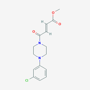 molecular formula C15H17ClN2O3 B281915 Methyl 4-[4-(3-chlorophenyl)-1-piperazinyl]-4-oxo-2-butenoate 