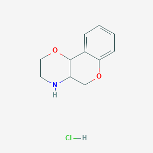 molecular formula C11H14ClNO2 B2819166 2,3,4,4a,5,10b-Hexahydrochromeno[4,3-b][1,4]oxazine;hydrochloride CAS No. 2248330-73-4