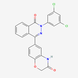 molecular formula C22H13Cl2N3O3 B2819167 6-[3-(3,5-dichlorophenyl)-4-oxo-3,4-dihydro-1-phthalazinyl]-2H-1,4-benzoxazin-3(4H)-one CAS No. 439096-96-5