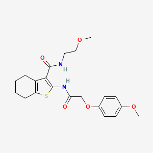N-(2-methoxyethyl)-2-{[(4-methoxyphenoxy)acetyl]amino}-4,5,6,7-tetrahydro-1-benzothiophene-3-carboxamide