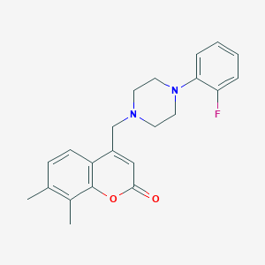 4-[[4-(2-Fluorophenyl)piperazin-1-yl]methyl]-7,8-dimethylchromen-2-one