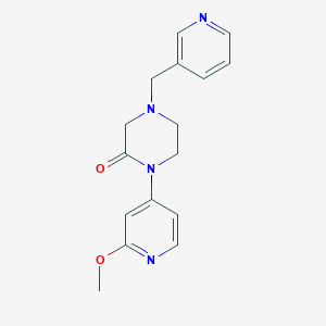 molecular formula C16H18N4O2 B2819193 1-(2-Methoxypyridin-4-yl)-4-(pyridin-3-ylmethyl)piperazin-2-one CAS No. 2380171-17-3
