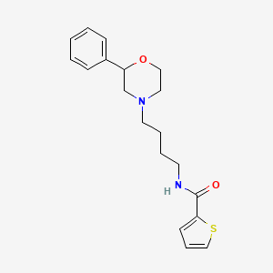 molecular formula C19H24N2O2S B2819203 N-(4-(2-phenylmorpholino)butyl)thiophene-2-carboxamide CAS No. 953971-46-5