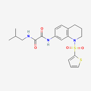 N-(2-methylpropyl)-N'-(1-thiophen-2-ylsulfonyl-3,4-dihydro-2H-quinolin-7-yl)oxamide