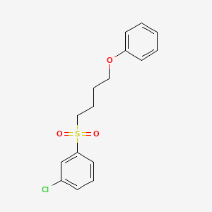 molecular formula C16H17ClO3S B2819209 1-Chloro-3-(4-phenoxybutylsulfonyl)benzene CAS No. 338792-37-3