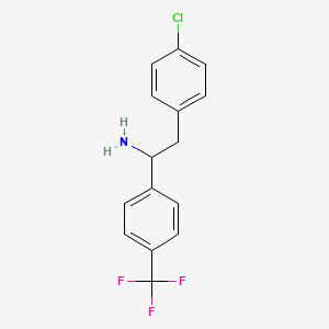 molecular formula C15H13ClF3N B2819212 2-(4-氯苯基)-1-[4-(三氟甲基)苯基]乙胺 CAS No. 1178799-27-3