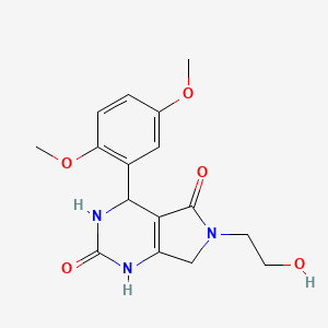 4-(2,5-dimethoxyphenyl)-6-(2-hydroxyethyl)-1H,2H,3H,4H,5H,6H,7H-pyrrolo[3,4-d]pyrimidine-2,5-dione