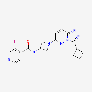 N-(1-(3-cyclobutyl-[1,2,4]triazolo[4,3-b]pyridazin-6-yl)azetidin-3-yl)-3-fluoro-N-methylisonicotinamide