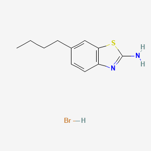 molecular formula C11H15BrN2S B2819226 6-Butyl-1,3-benzothiazol-2-amine hydrobromide CAS No. 1864052-59-4