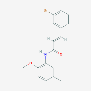 (E)-3-(3-bromophenyl)-N-(2-methoxy-5-methylphenyl)prop-2-enamide