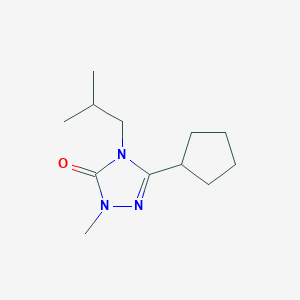 molecular formula C12H21N3O B2819230 3-cyclopentyl-1-methyl-4-(2-methylpropyl)-4,5-dihydro-1H-1,2,4-triazol-5-one CAS No. 2202343-59-5