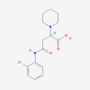 4-((2-Bromophenyl)amino)-4-oxo-2-(piperidin-1-yl)butanoic acid