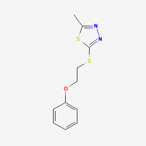 2-Methyl-5-[(2-phenoxyethyl)sulfanyl]-1,3,4-thiadiazole