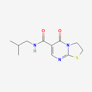 molecular formula C11H15N3O2S B2819235 N-isobutyl-5-oxo-3,5-dihydro-2H-thiazolo[3,2-a]pyrimidine-6-carboxamide CAS No. 532965-22-3