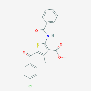 molecular formula C21H16ClNO4S B281924 Methyl 2-(benzoylamino)-5-(4-chlorobenzoyl)-4-methyl-3-thiophenecarboxylate 