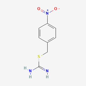 molecular formula C8H9N3O2S B2819246 (4-Nitrophenyl)methyl carbamimidothioate CAS No. 4357-96-4; 64039-36-7; 946-50-9