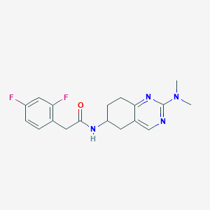 molecular formula C18H20F2N4O B2819248 2-(2,4-二氟苯基)-N-[2-(二甲基氨基)-5,6,7,8-四氢喹唑啉-6-基]乙酰胺 CAS No. 2097927-50-7